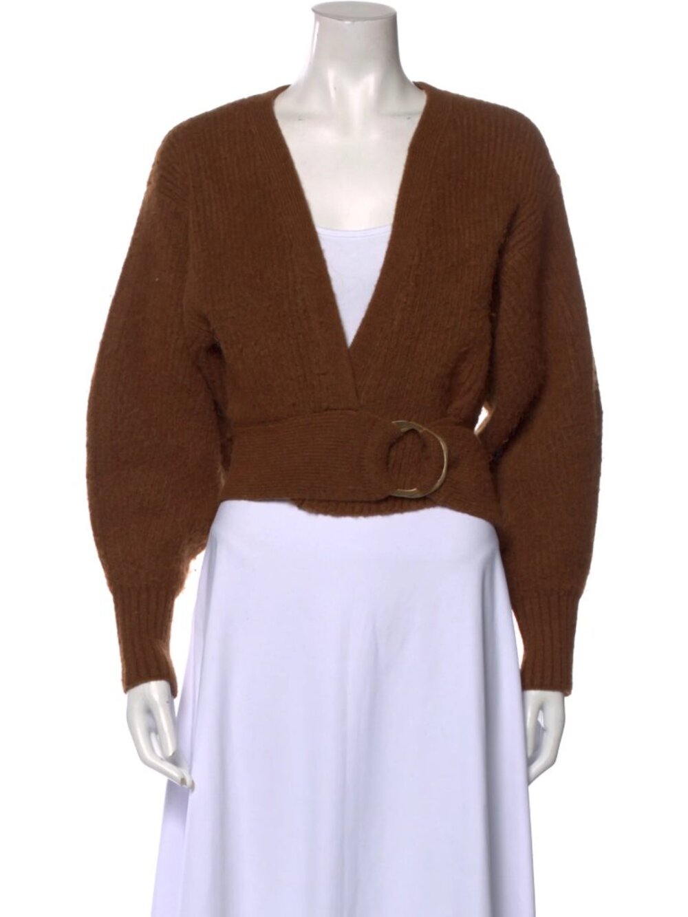 Cult Gaia Alpaca Wool Wrap Sweater